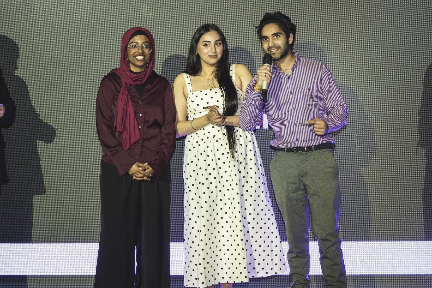On-stage at UWSU Awards