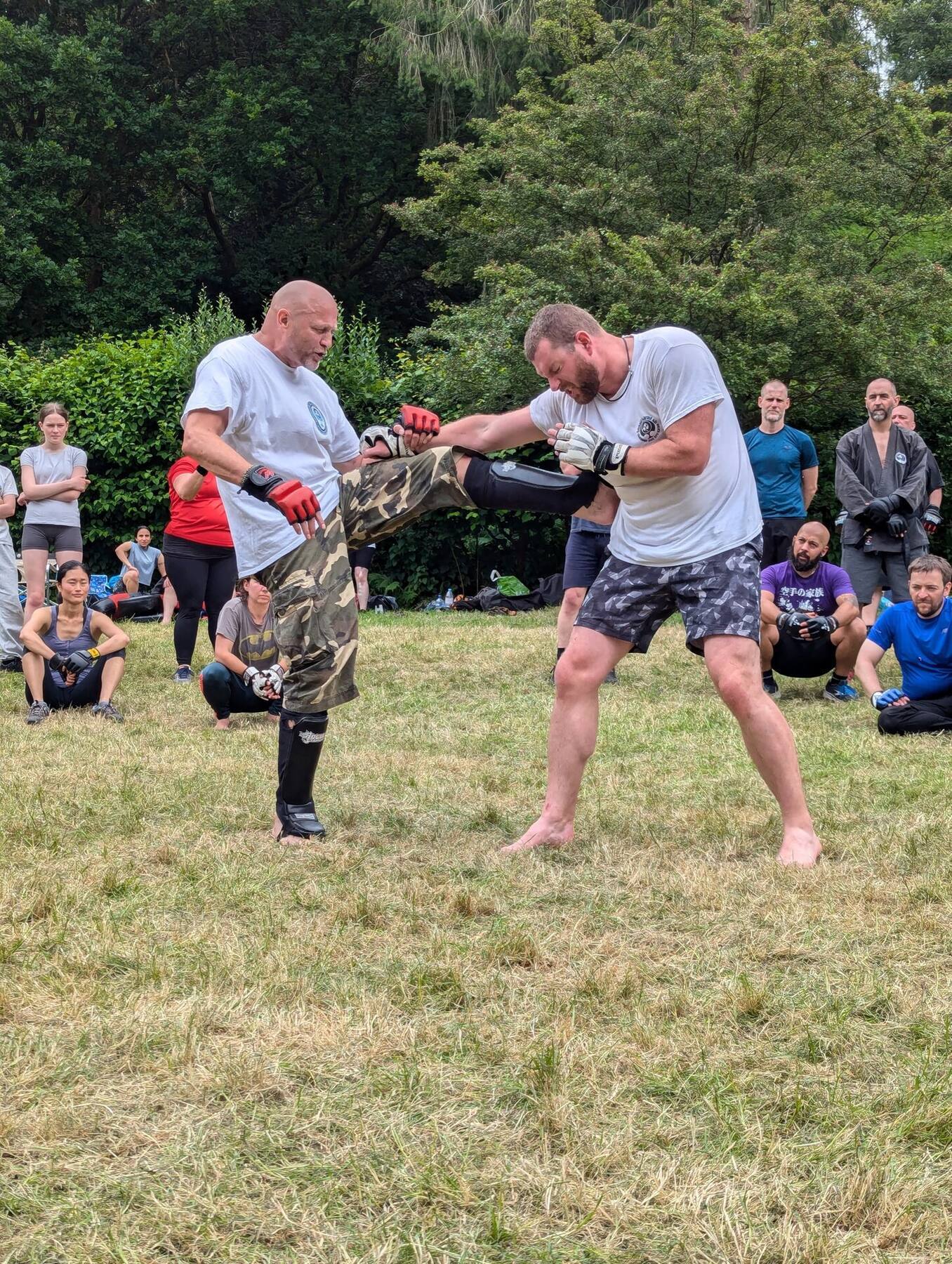 Outdoor padwork at camp
