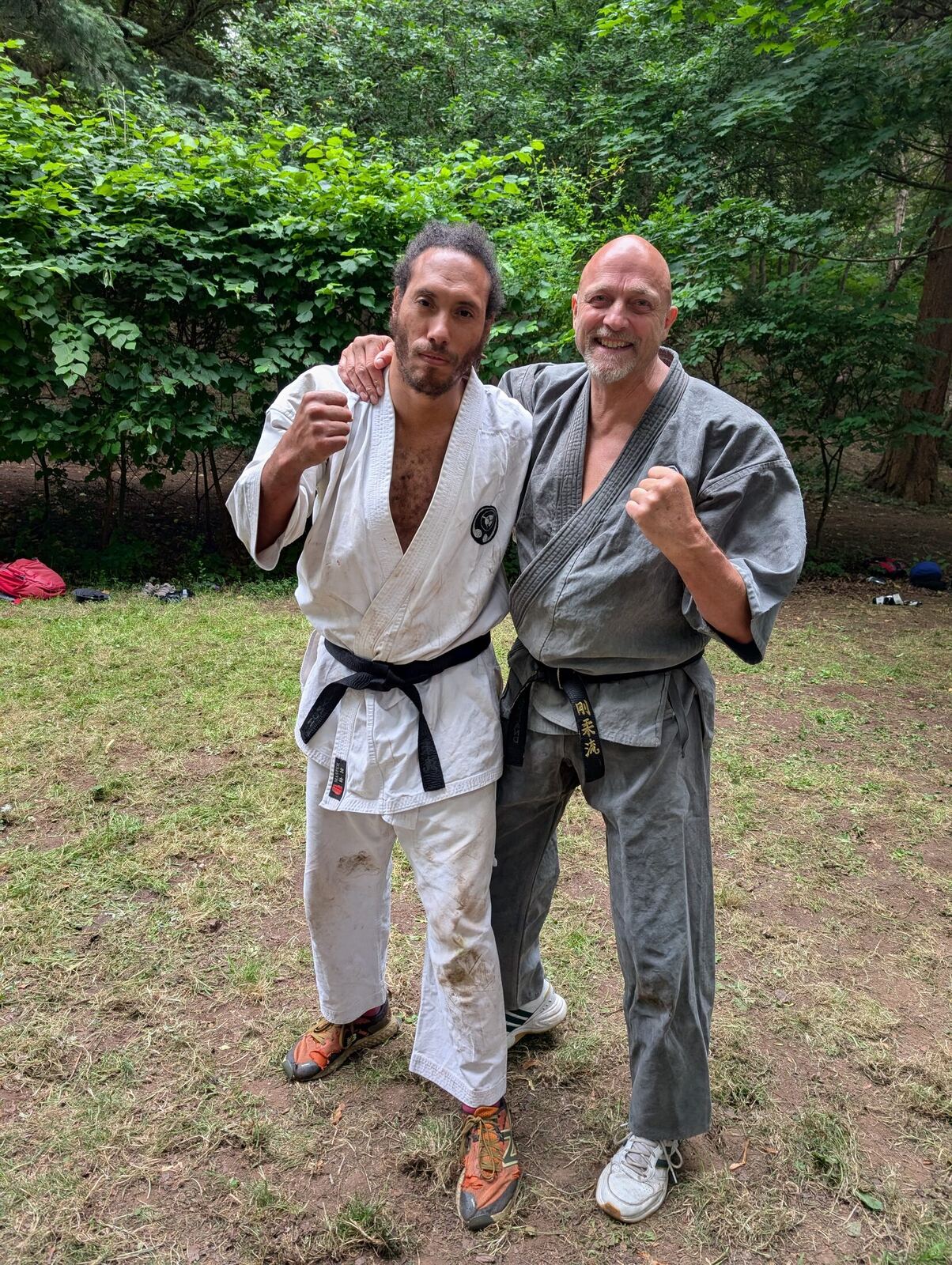 Two black belts at Summer Camp