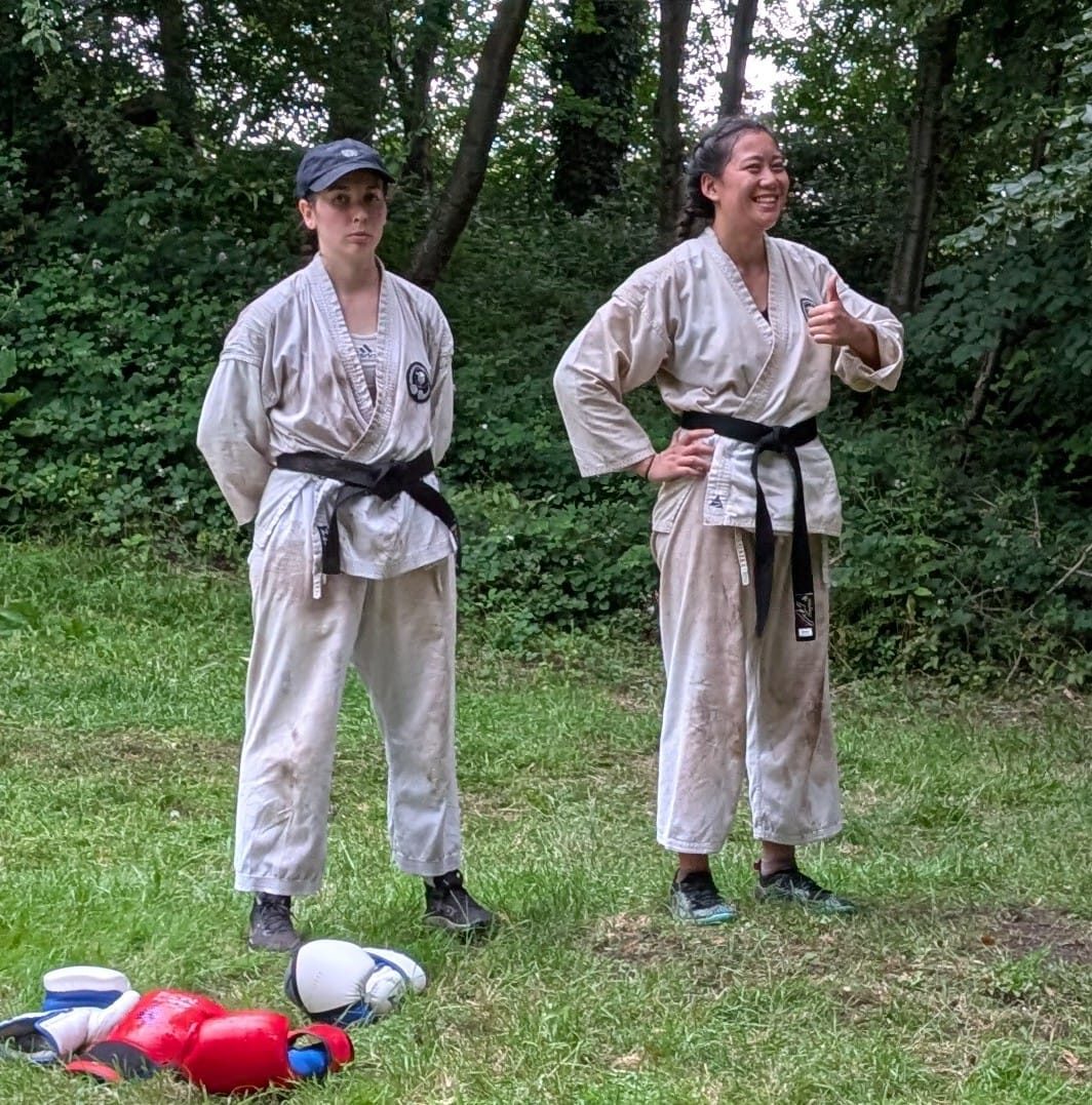 Women black belts at Summer Camp