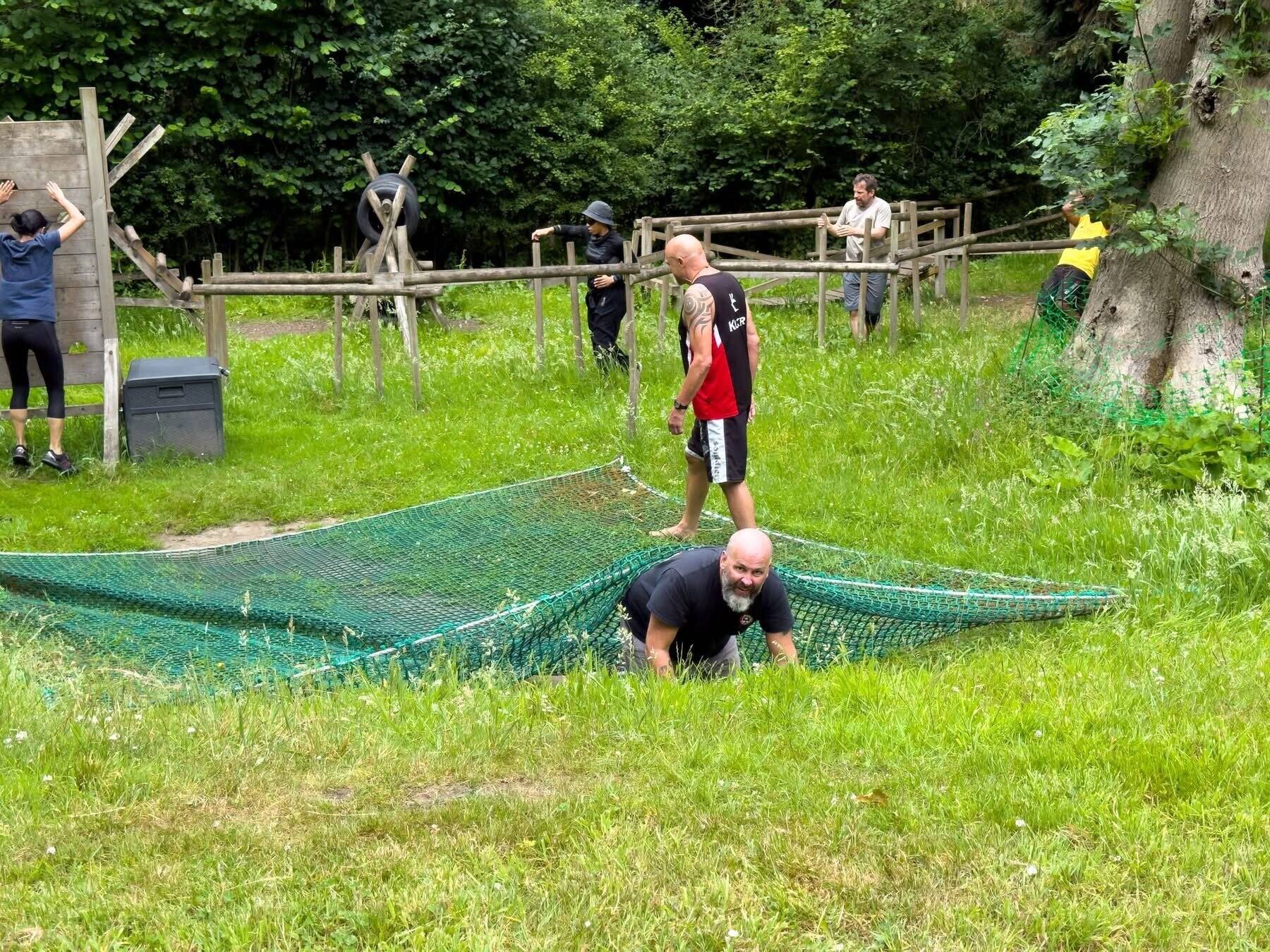 Obstacle course at camp