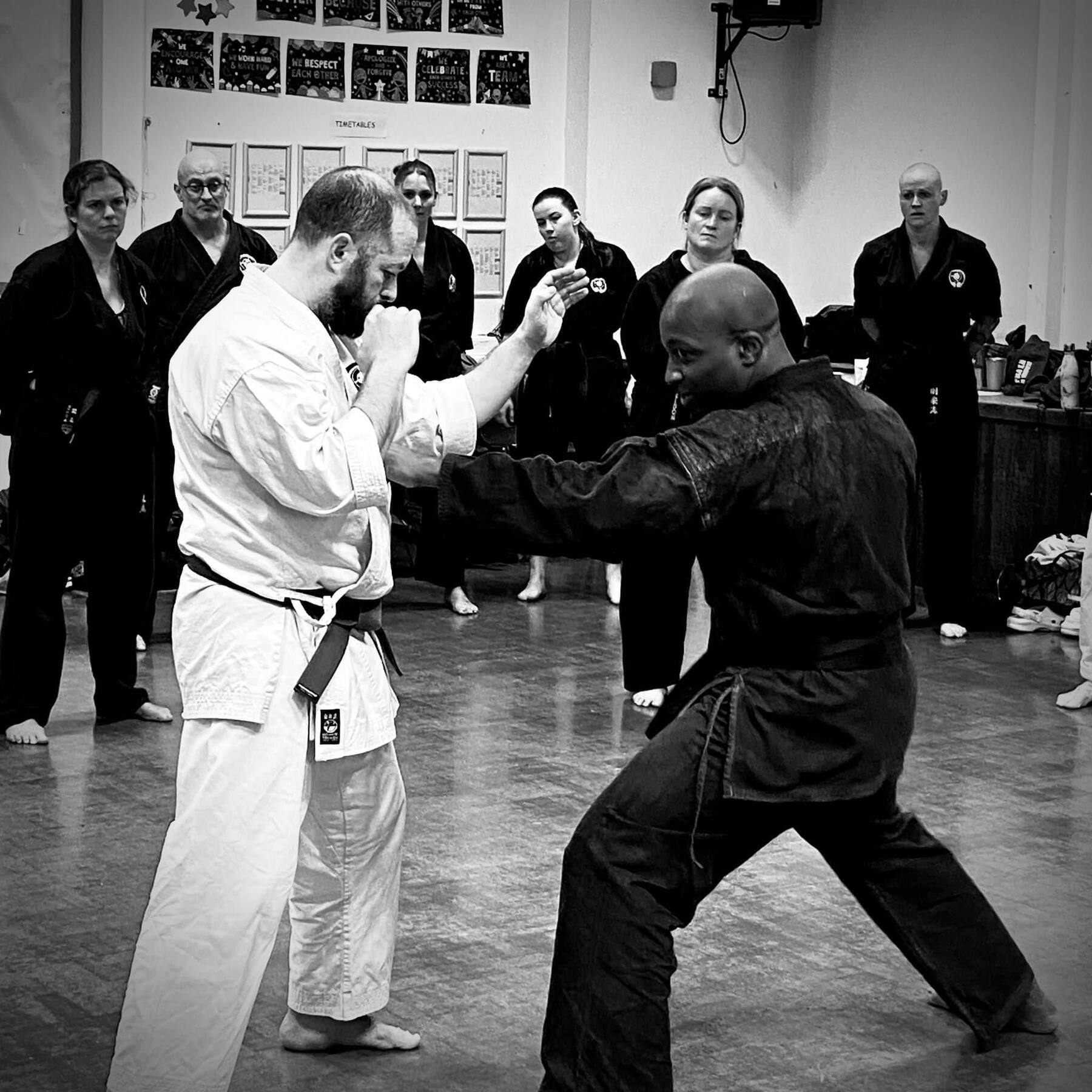 Kumite in black and white