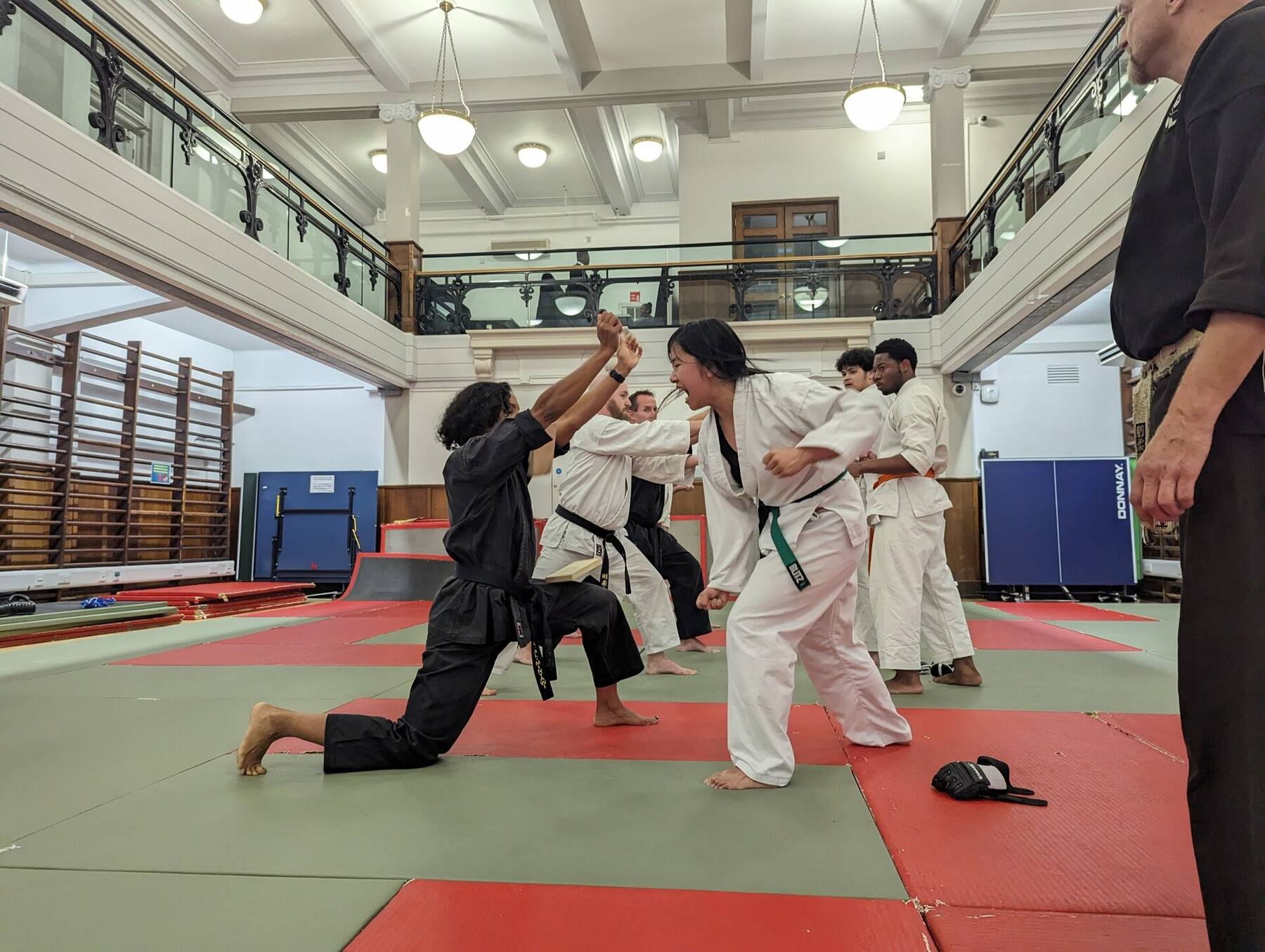 Kneeling defence drill