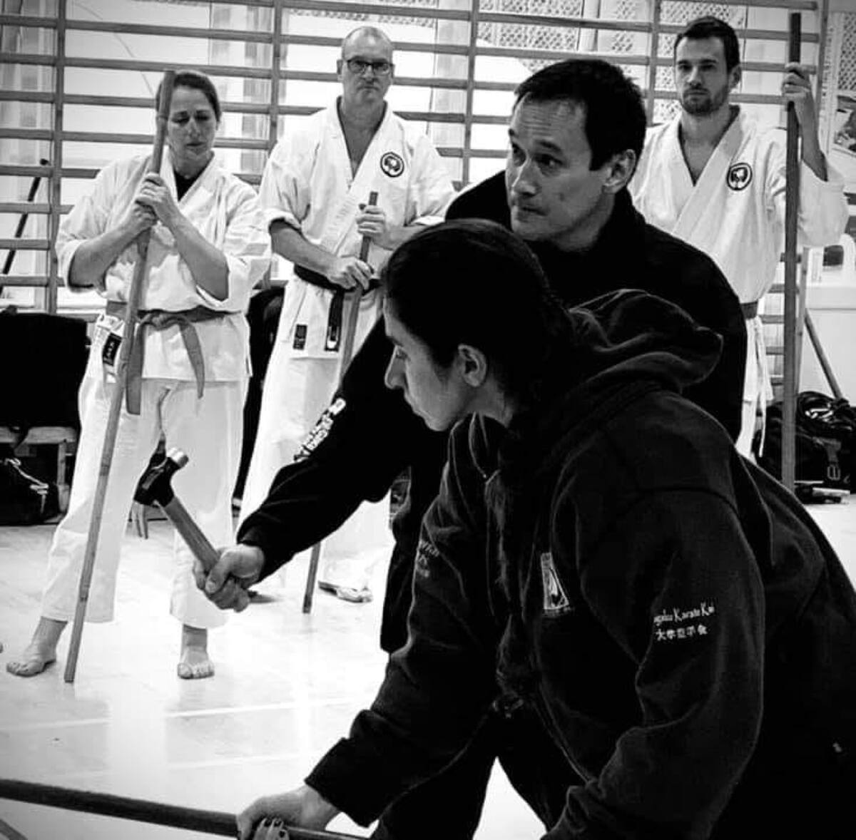 Simon Clinch teaching weapons